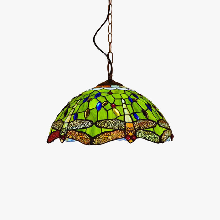 Tiffany Vintage Art LED Suspension Verre Chambre À Coucher - Neutralighting