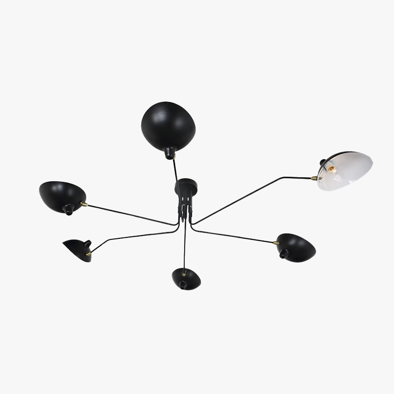 Arisha Luminaires Suspensions Industrielle Moderne Métal Noir Salle d&