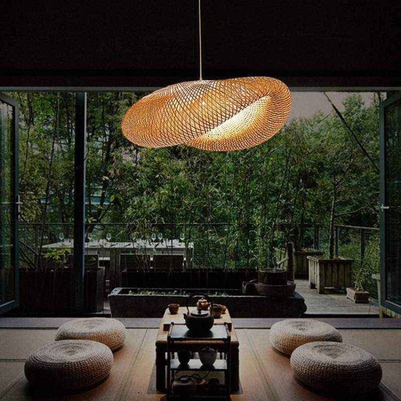 Rinwa Suspension Nuage Bohème. Bambou. Bois. Salon - Neutralighting
