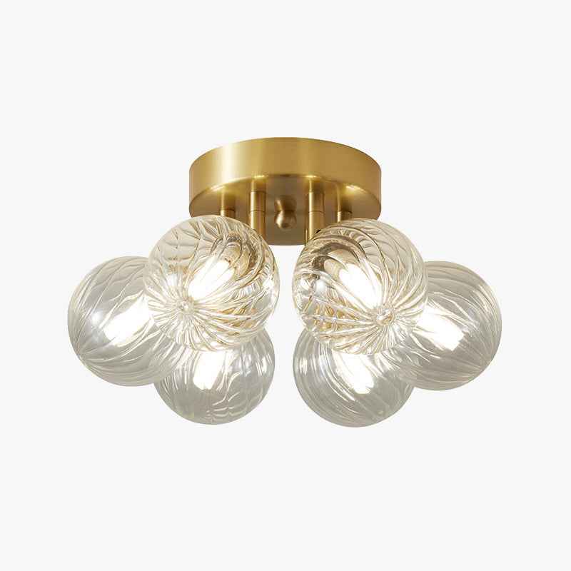 Plafonnier Valentina Verre Cuivre LED 9W