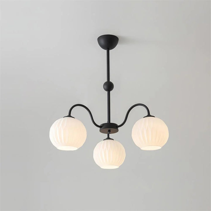 Lustra Chandelier Moderne à 8 Lumières en Verre Ridé Vert - Neutralighting