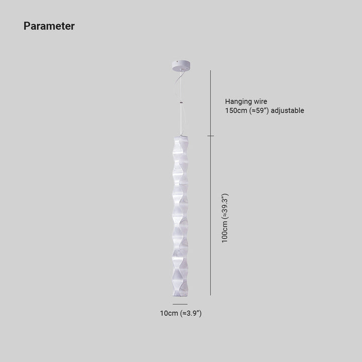 Arisha Suspension Bande Moderne, Metal/PET, Blanc, Chambre - Neutralighting