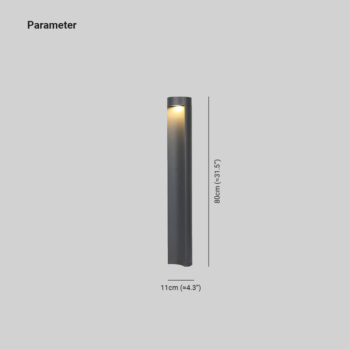 Ray Moderne Lampadaire Extérieur LED Noir Métal/Verre Jardin Couloir - Neutralighting