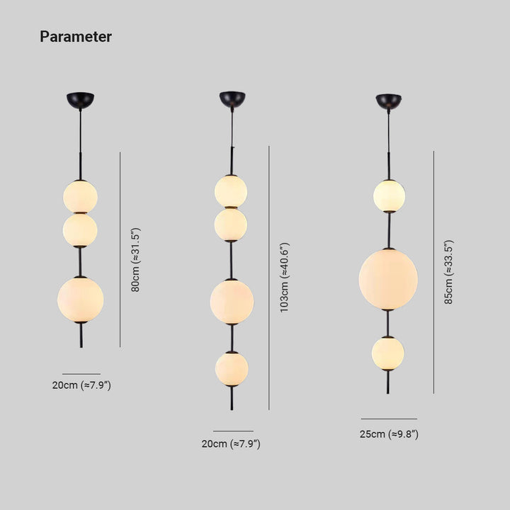 Valentina Luminaires Suspensions Bulle Moderne Simple Métal/Verre Noir Salon/Chambre à Coucher - Neutralighting