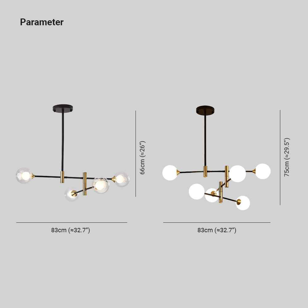 Valentina Design Italien Luminaires Suspensions Globe Moderne Métal/Verre Blanc Laiteux/Clair Chambre/Salon - Neutralighting