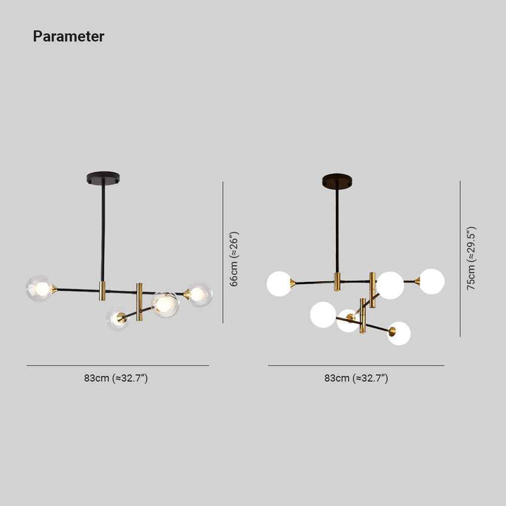 Valentina Design Italien Luminaires Suspensions Globe Moderne Métal/Verre Blanc Laiteux/Clair Chambre/Salon - Neutralighting