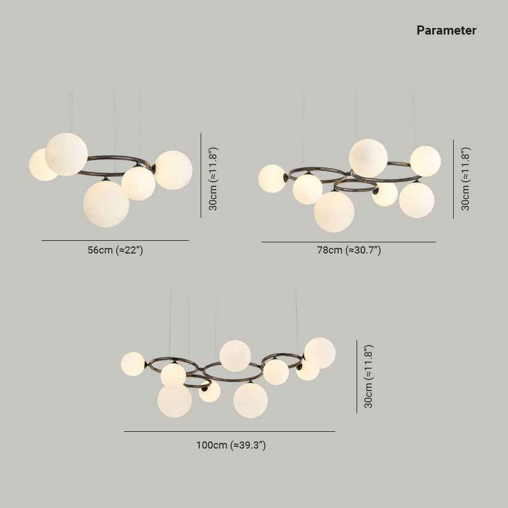 Valentina Luminaires Suspensions Anneau Moderne Métal/Verre Noir/Blanc/Gris/Doré Chambre à Coucher - Neutralighting