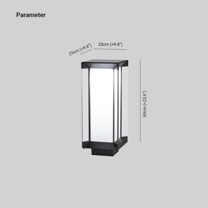 Ray Borne Extérieure Rectangulaire Moderne, Métal/Verre, Blanc/Noir, Cour - Neutralighting