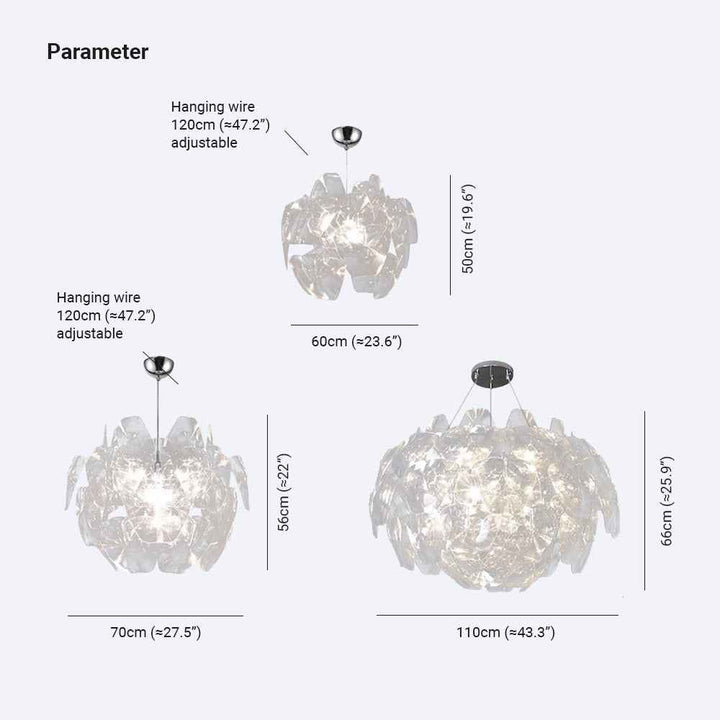 Suspension Arisha Métal Blanc LED
