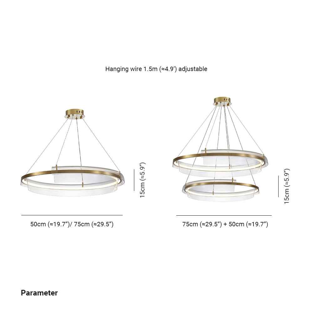 Suspension Arisha Acrylique LED V38