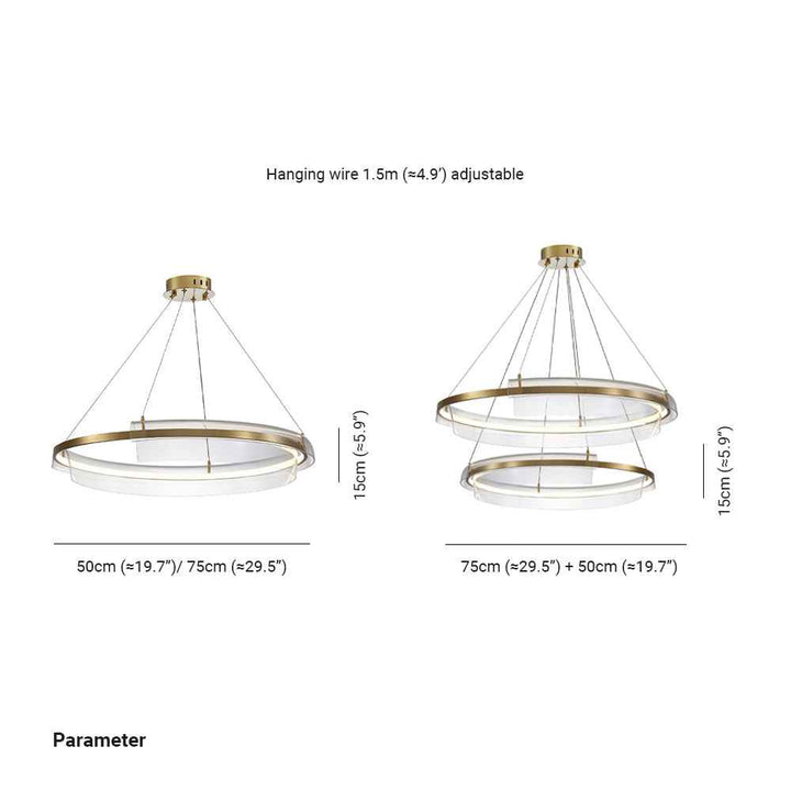 Suspension Arisha Acrylique LED V38