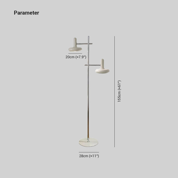 Arisha Design Intérieur Lampadaire Moderne Métal Blanc Bureau/Chambre - Neutralighting