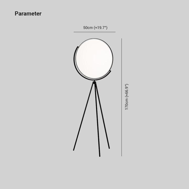 Mira Design Simple Lampadaire Rond Moderne Métal Noir/Blanc Salon - Neutralighting
