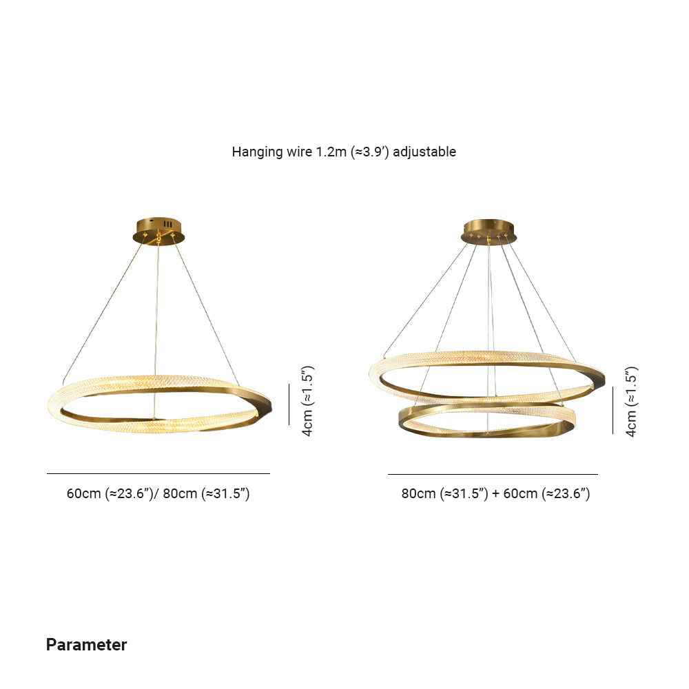 Suspension Arisha Acrylique LED V39