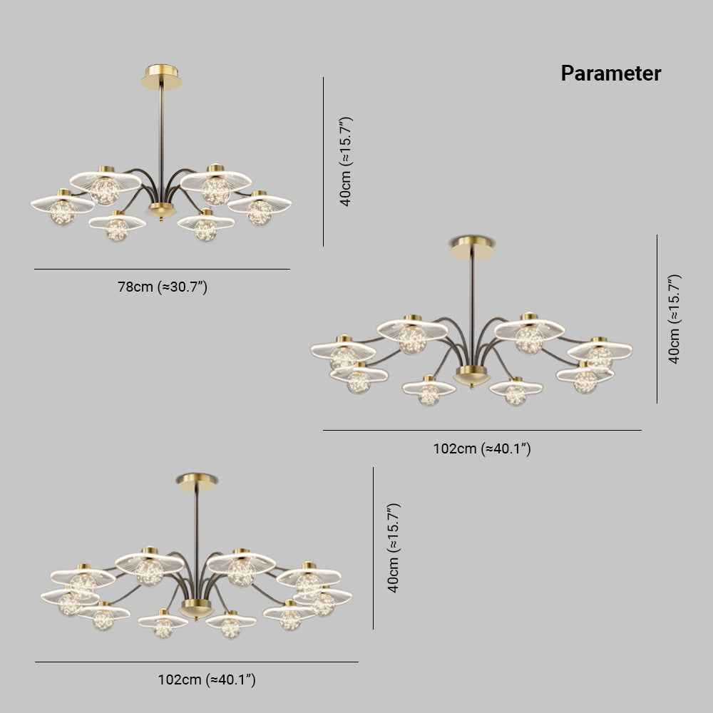 Suspension Arisha Verre LED V25