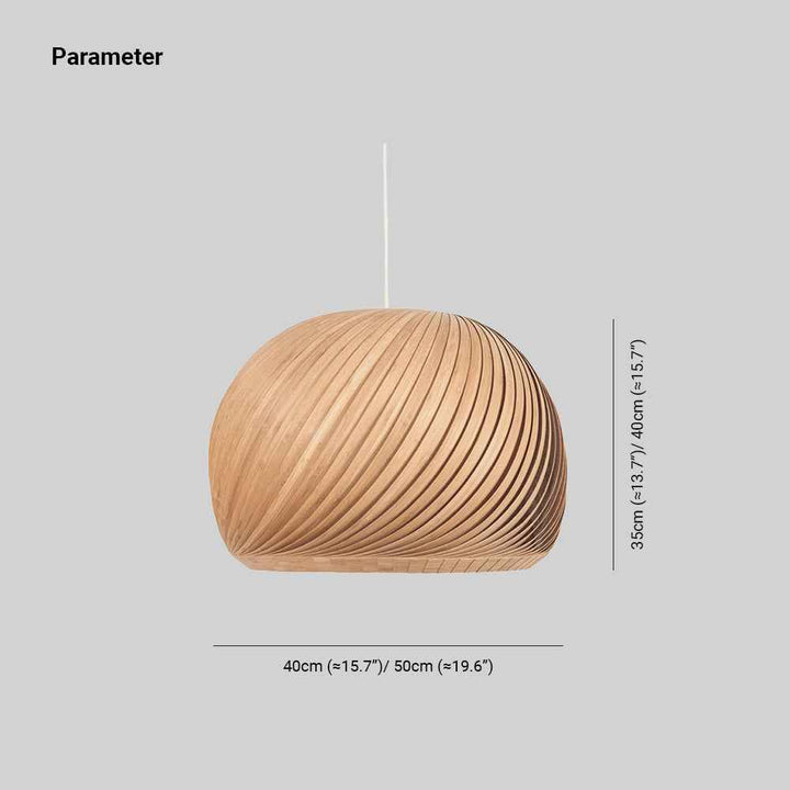 Muto Suspension Globe Naturel, Bois/Metal, Marron/Bois, Salon - Neutralighting