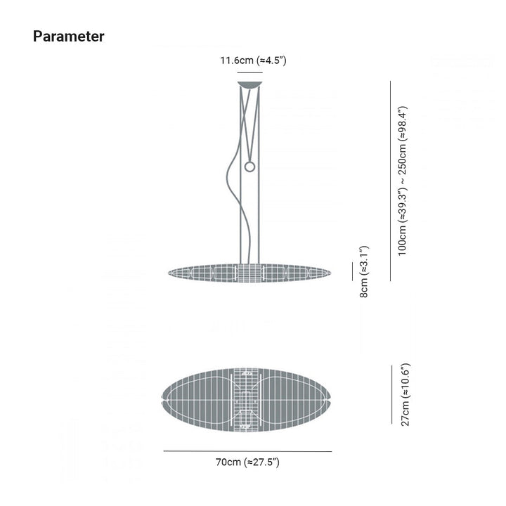 Arisha Suspension Feuille Contemporaine, Acier Inoxydable/Acrylique, Chambre - Neutralighting