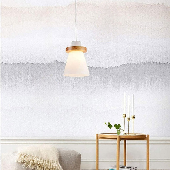 Valentina Minimalisme LED Suspension Bois Verre Chambre À Coucher/Salle À Manger - Neutralighting
