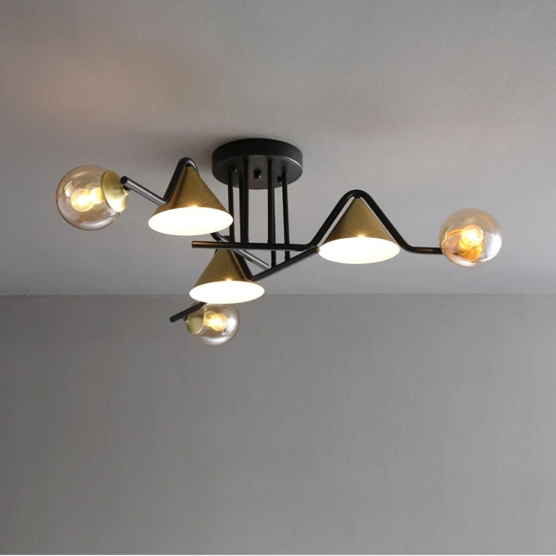 Arisha Design LED Plafonnier Métal/Verre Salon/Chambre à Coucher - Neutralighting