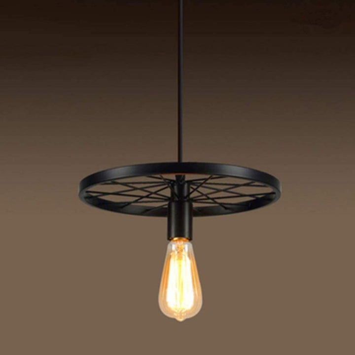 Silva Suspension Ronde Rétro, Métal, Noir/Rouille, Chambre à Coucher/Salon - Neutralighting