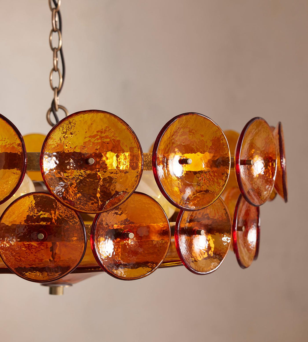 Aurora Chandelier Disque Verre Murano Vintage - Neutralighting
