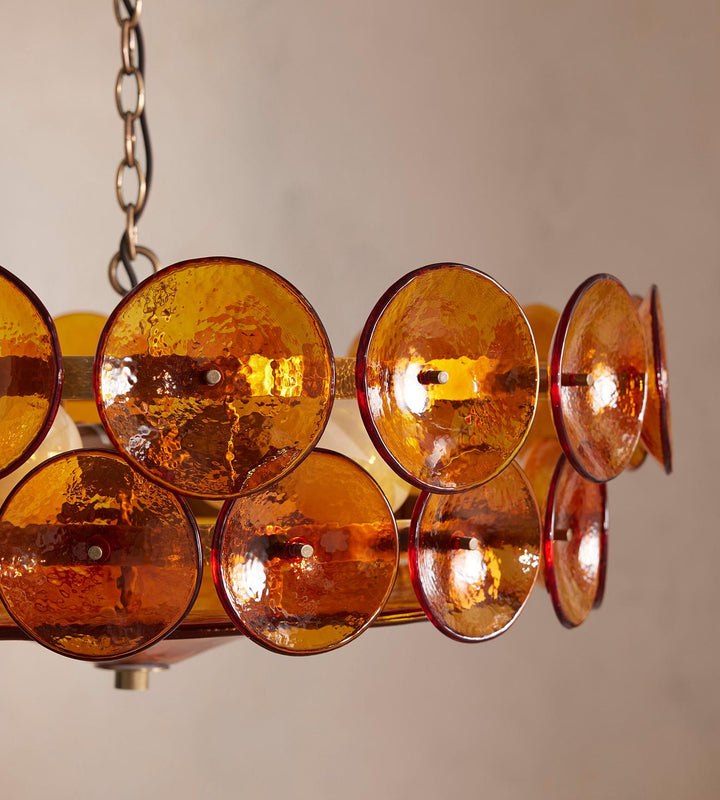 Aurora Chandelier Disque Verre Murano Vintage - Neutralighting