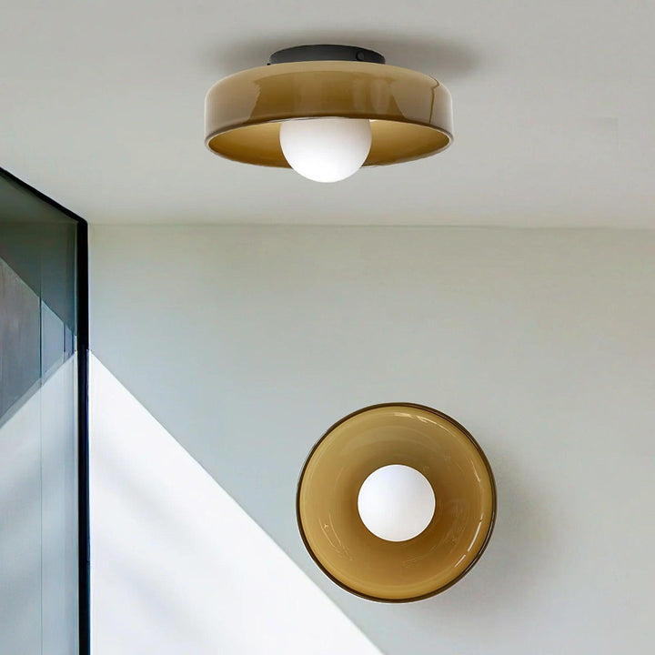 Solara Plafonnier Orange Anneau Ludique Sculptural - Neutralighting