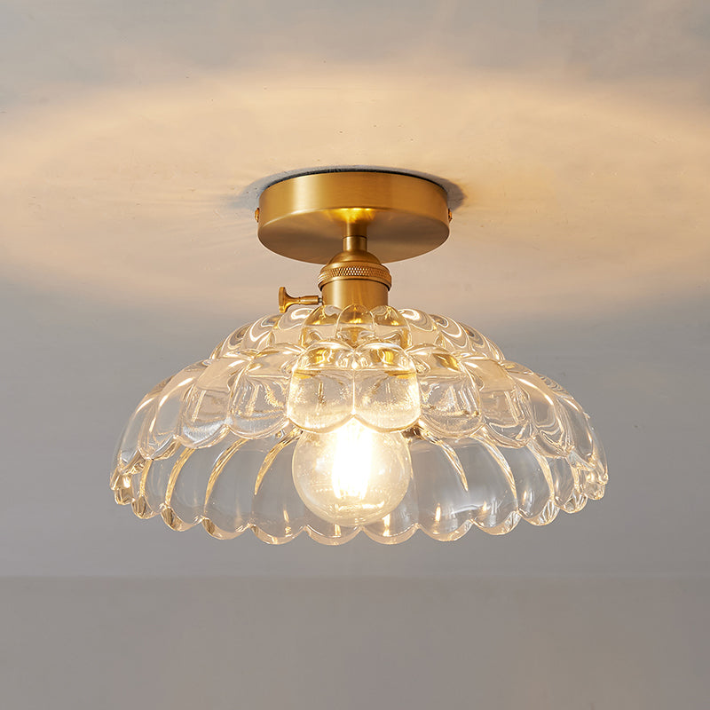 Arisha Plafonnier Luxueux Métal Verre Couloir - Neutralighting