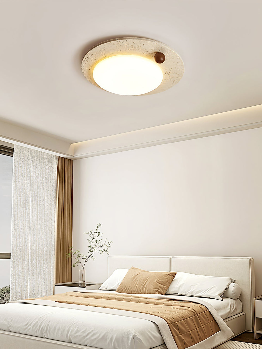 Orbia Lumière de Plafond Circulaire en Travertin - Neutralighting