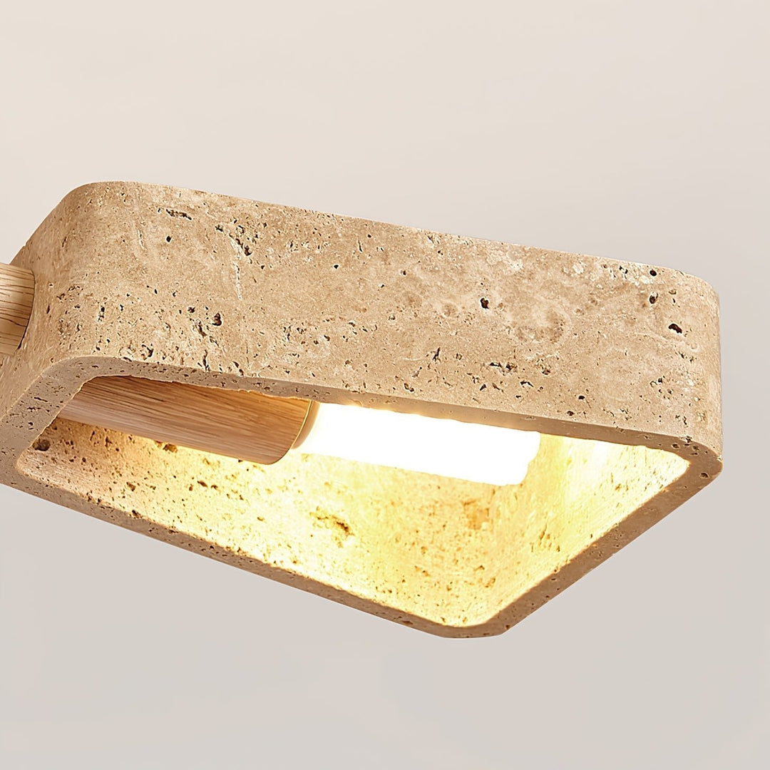 Hedra Travertone Geometric Chandelier - Neutralighting