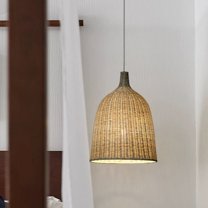 Ritta Suspension Bois Rotin Moderne Salle à Manger/Chambre - Neutralighting