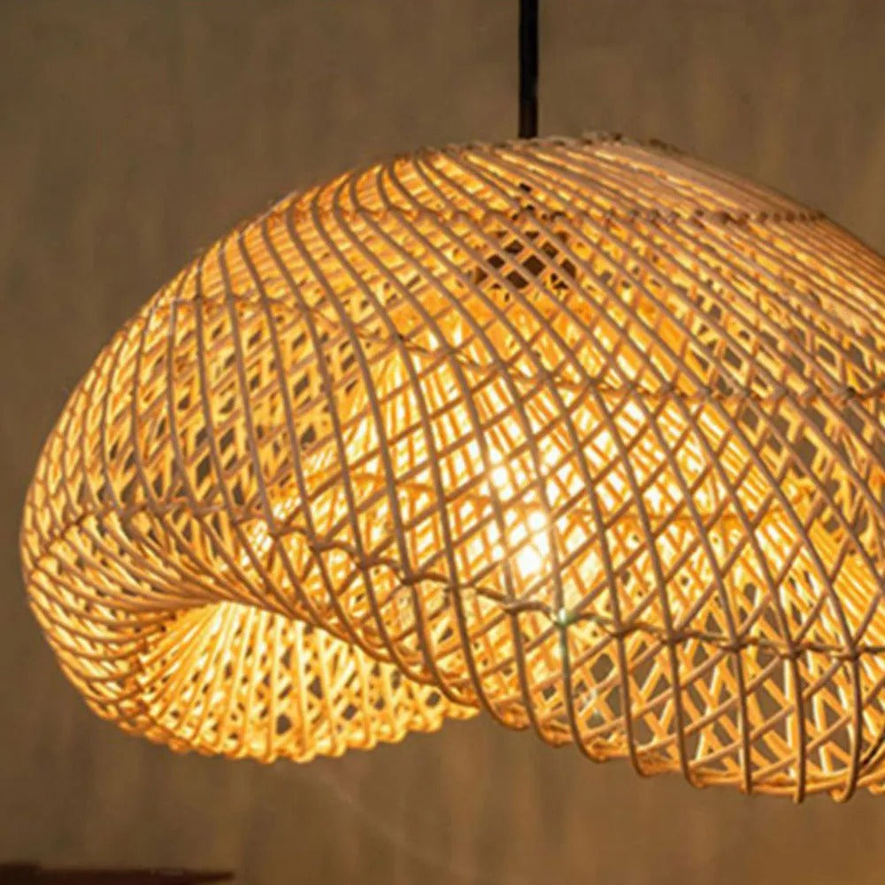 Juno Suspension style rustique en rotin - Neutralighting