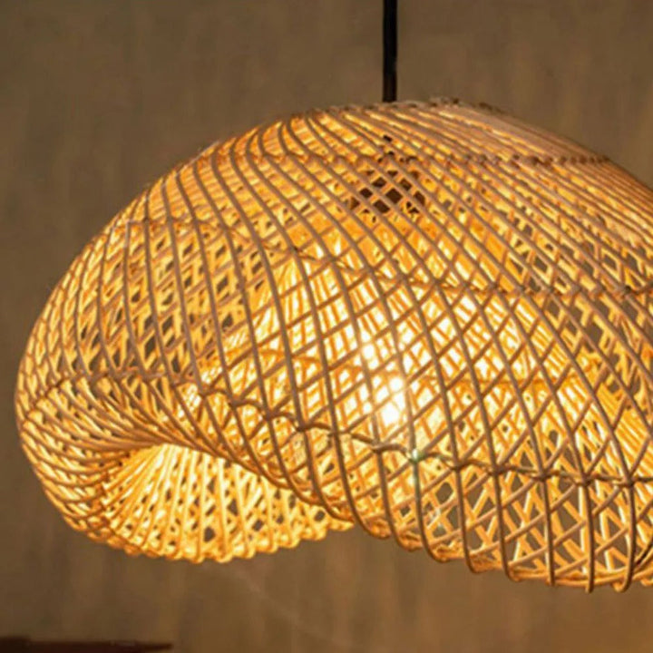 Juno Suspension style rustique en rotin - Neutralighting