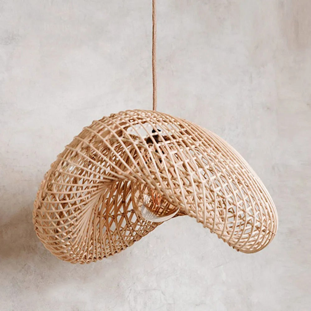 Juno Suspension style rustique en rotin - Neutralighting