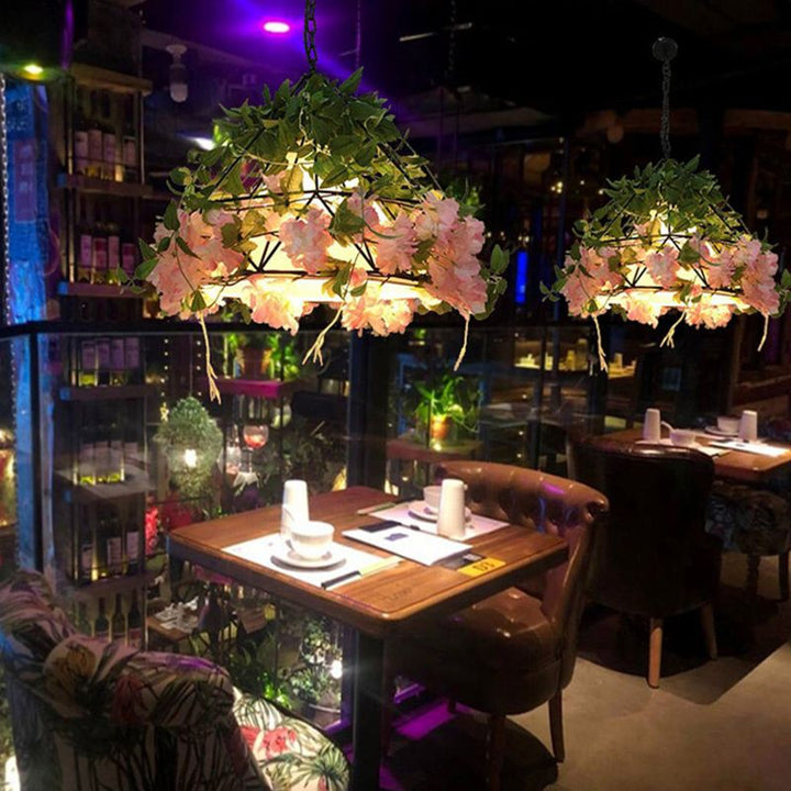 Ritta Fleurs Vintage Design LED Suspension Métal Bar Salon Salle à manger - Neutralighting