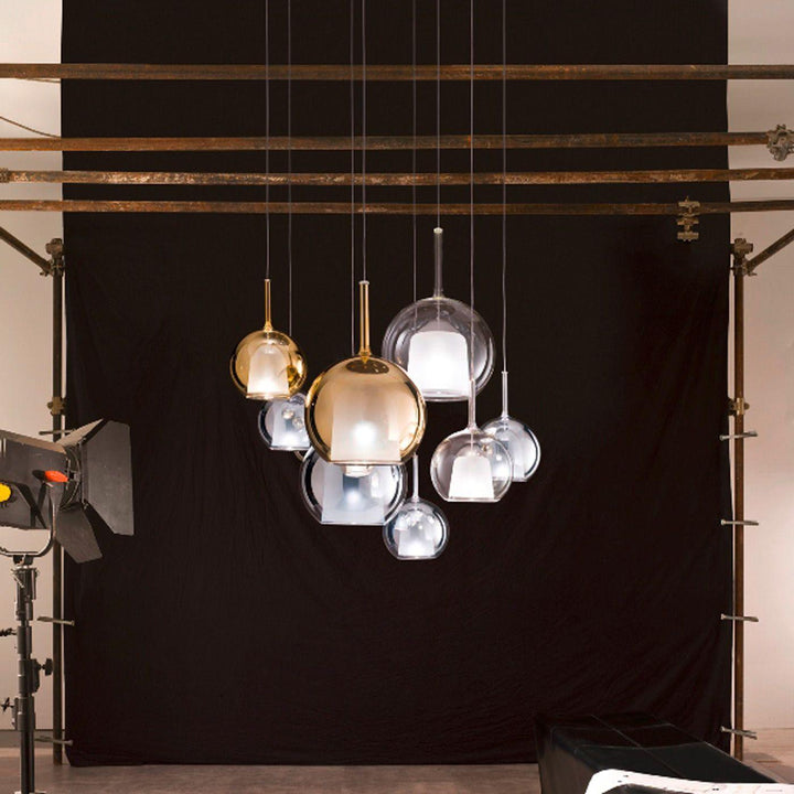 Lustra Suspension en Verre Fumé Rond - Neutralighting