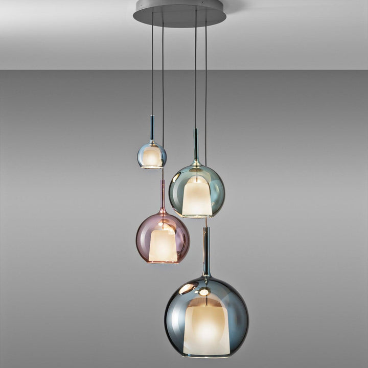 Lustra Suspension en Verre Fumé Rond - Neutralighting