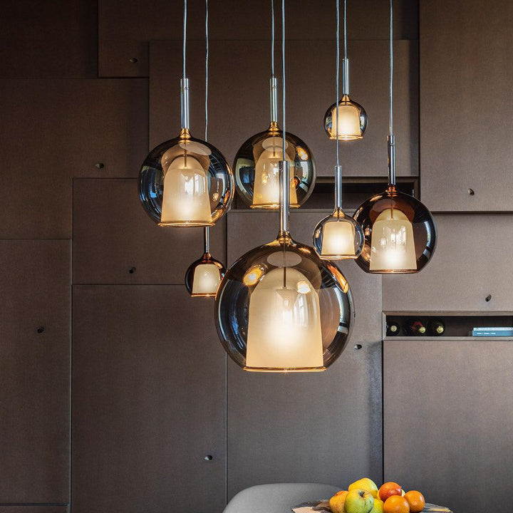 Lustra Suspension en Verre Fumé Rond - Neutralighting