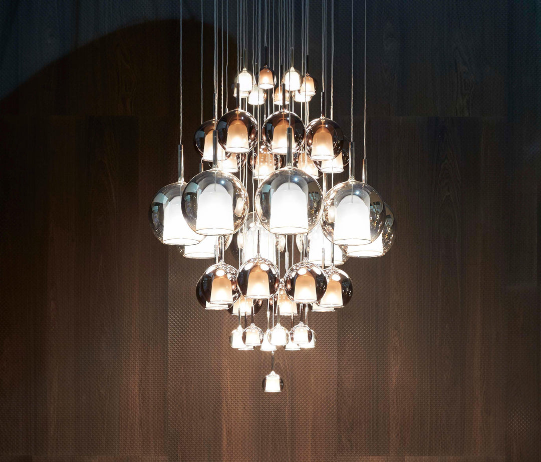 Lustra Suspension en Verre Fumé Rond - Neutralighting