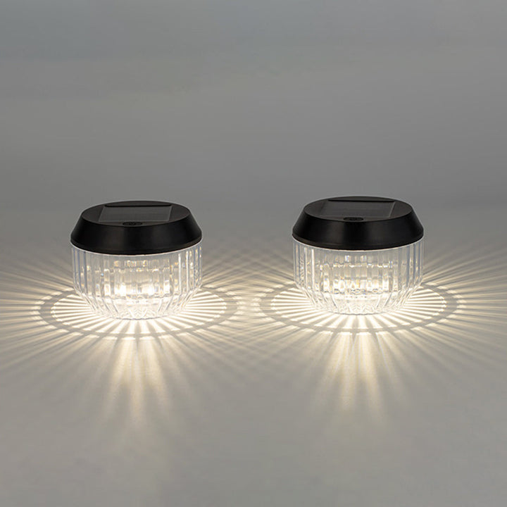 Ray Lampe de Table Ronde Moderne, Acrylique, Noir, Jardin - Neutralighting