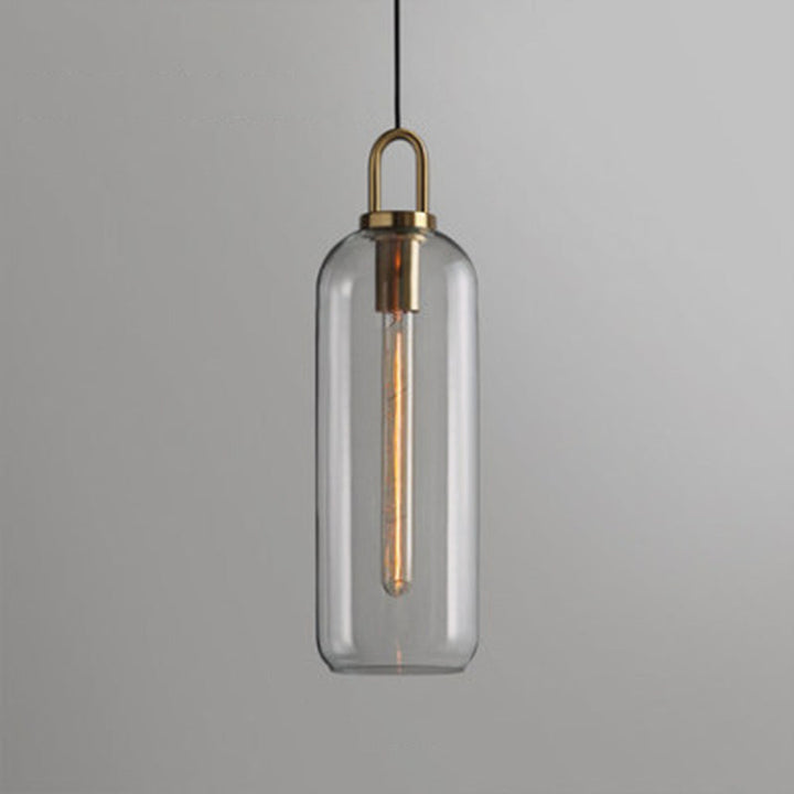 Valentina Luminaires Suspensions Cylindre Moderne Métal/Verre Gris Fumé/Clair Salon/Bureau - Neutralighting