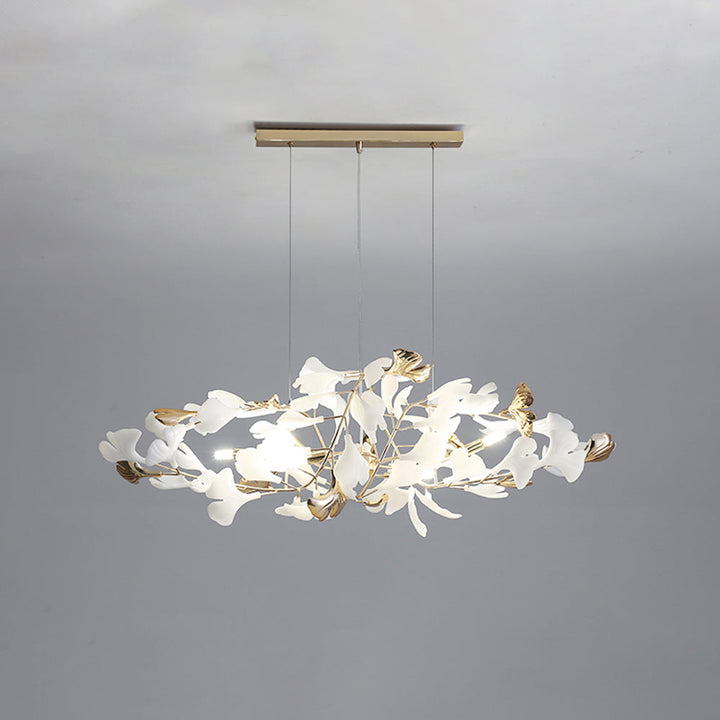 Jarn Suspension Feuille/Multi Moderne Métal/Céramique Doré/Blanc Salon - Neutralighting