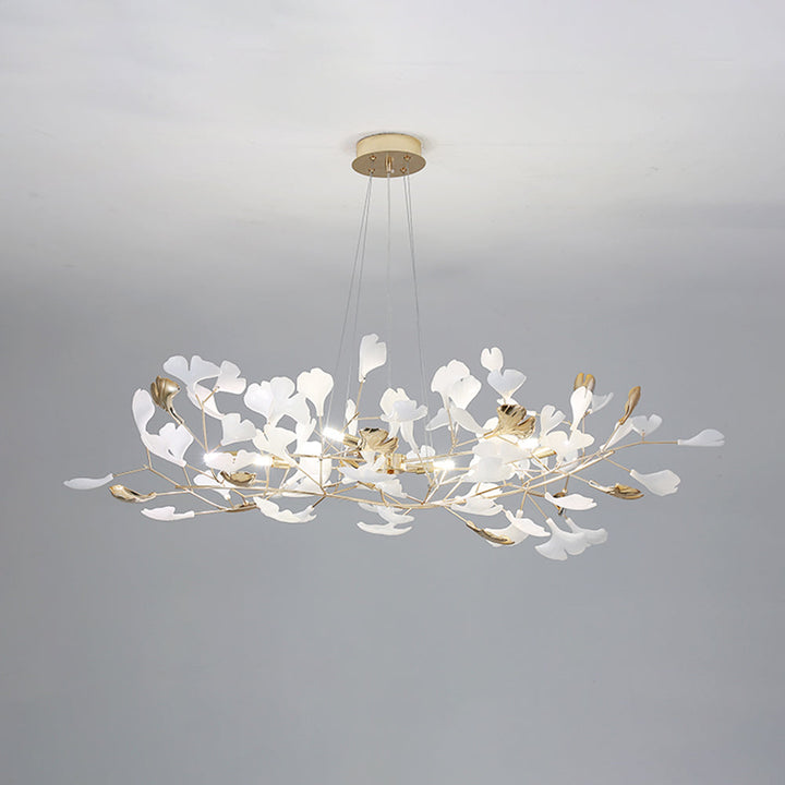 Jarn Suspension Feuille/Multi Moderne Métal/Céramique Doré/Blanc Salon - Neutralighting