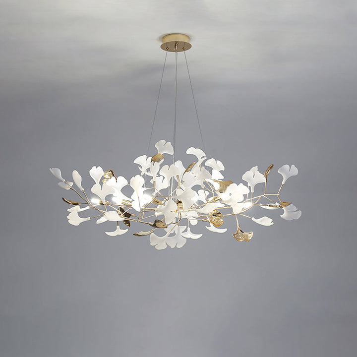 Jarn Suspension Feuille/Multi Moderne Métal/Céramique Doré/Blanc Salon - Neutralighting