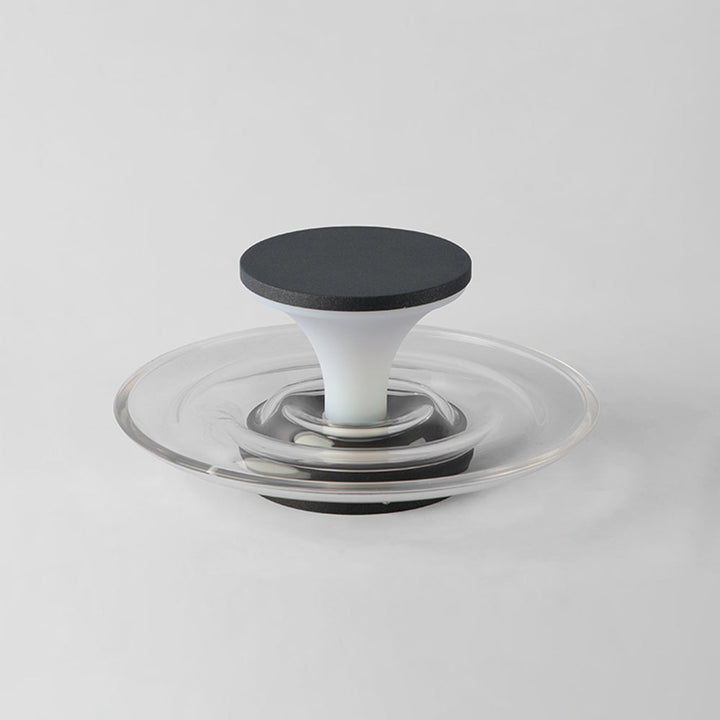 Ray Lampe Extérieure au Sol Rond Simple, Métal/Acrylique, Noir, Jardin - Neutralighting