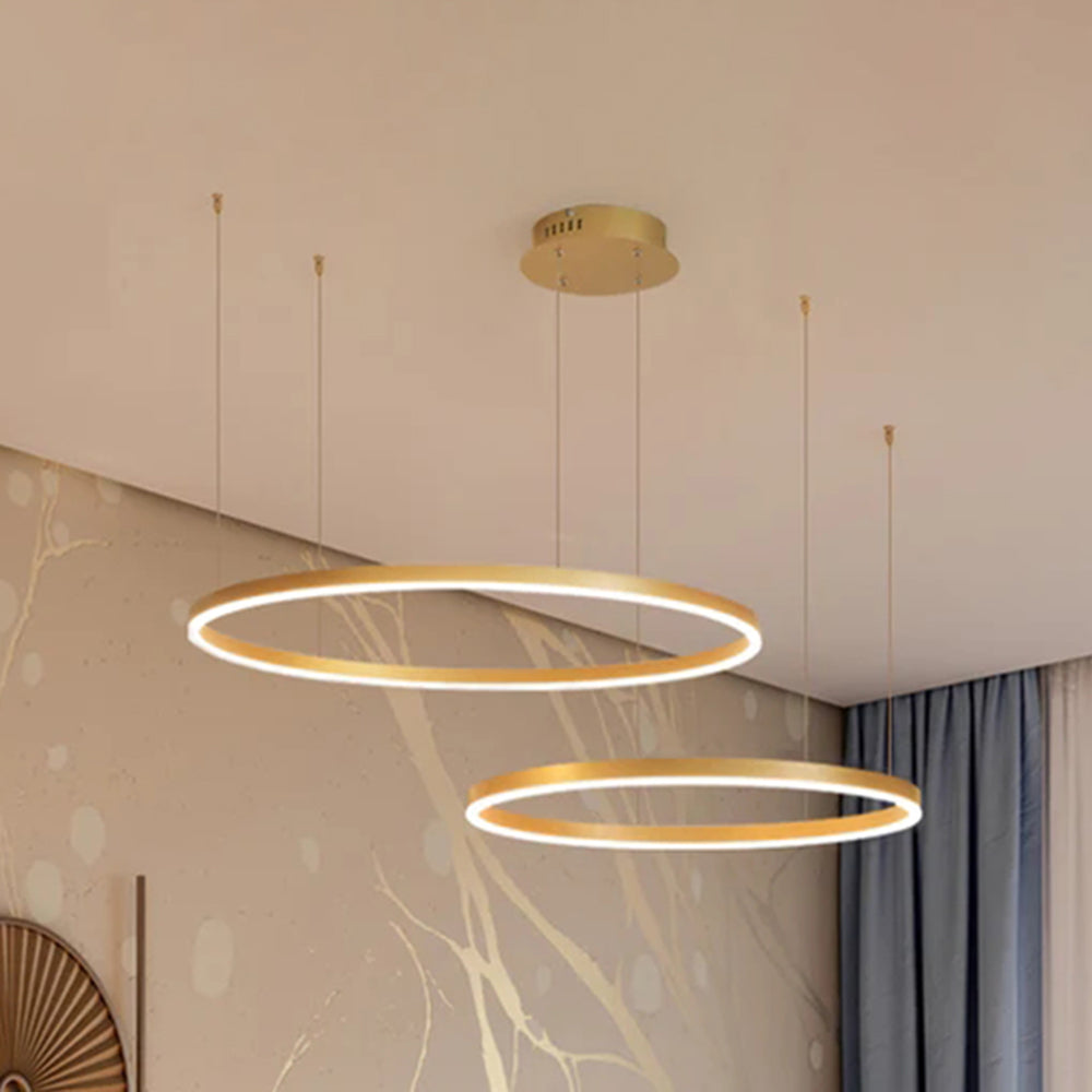 Remi Suspension Anneau Moderne Métal Noir/Doré/Café Salon - Neutralighting