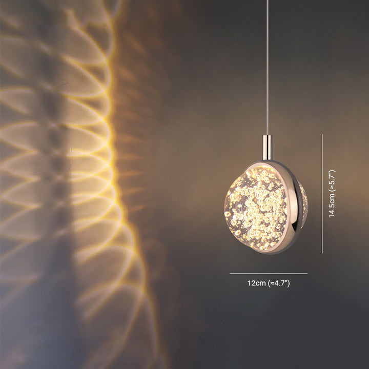 Arisha Luminaires Suspensions Ronde Moderne LED Métal/Cristal Doré Salon - Neutralighting