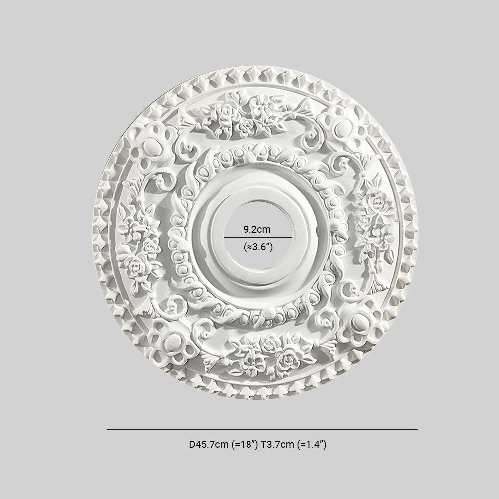 Ray Plaque de Plafond en Plâtre Vintage de style français, Accessoires d&