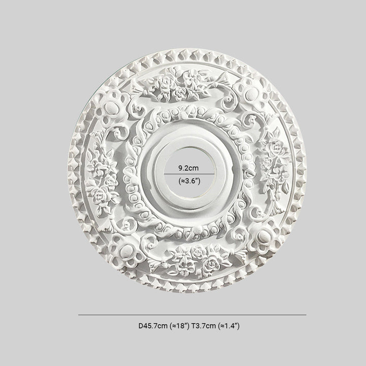Ray Plaque de Plafond en Plâtre Vintage de style français, Accessoires d&