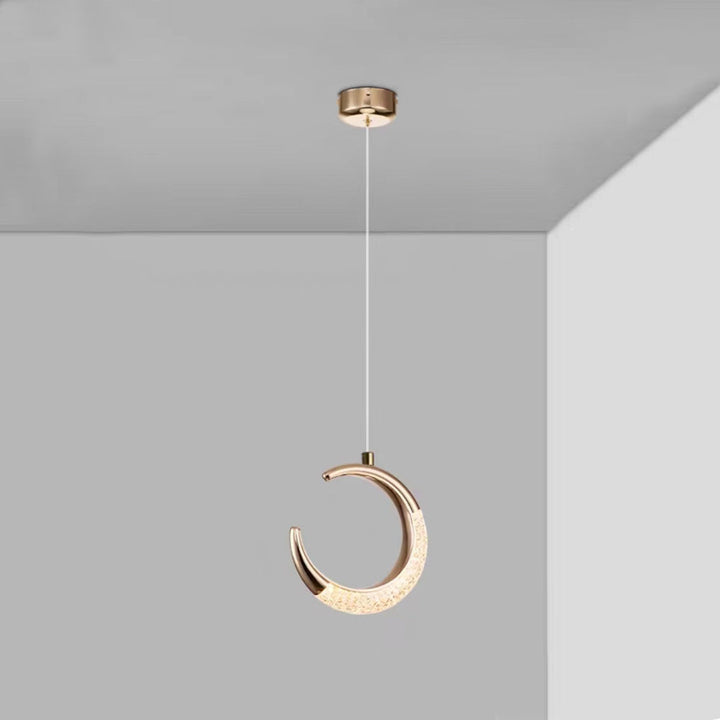 Kristy Luminaires Suspensions Arc Deco Moderne Simple Métal/Acrylique Doré Salon - Neutralighting